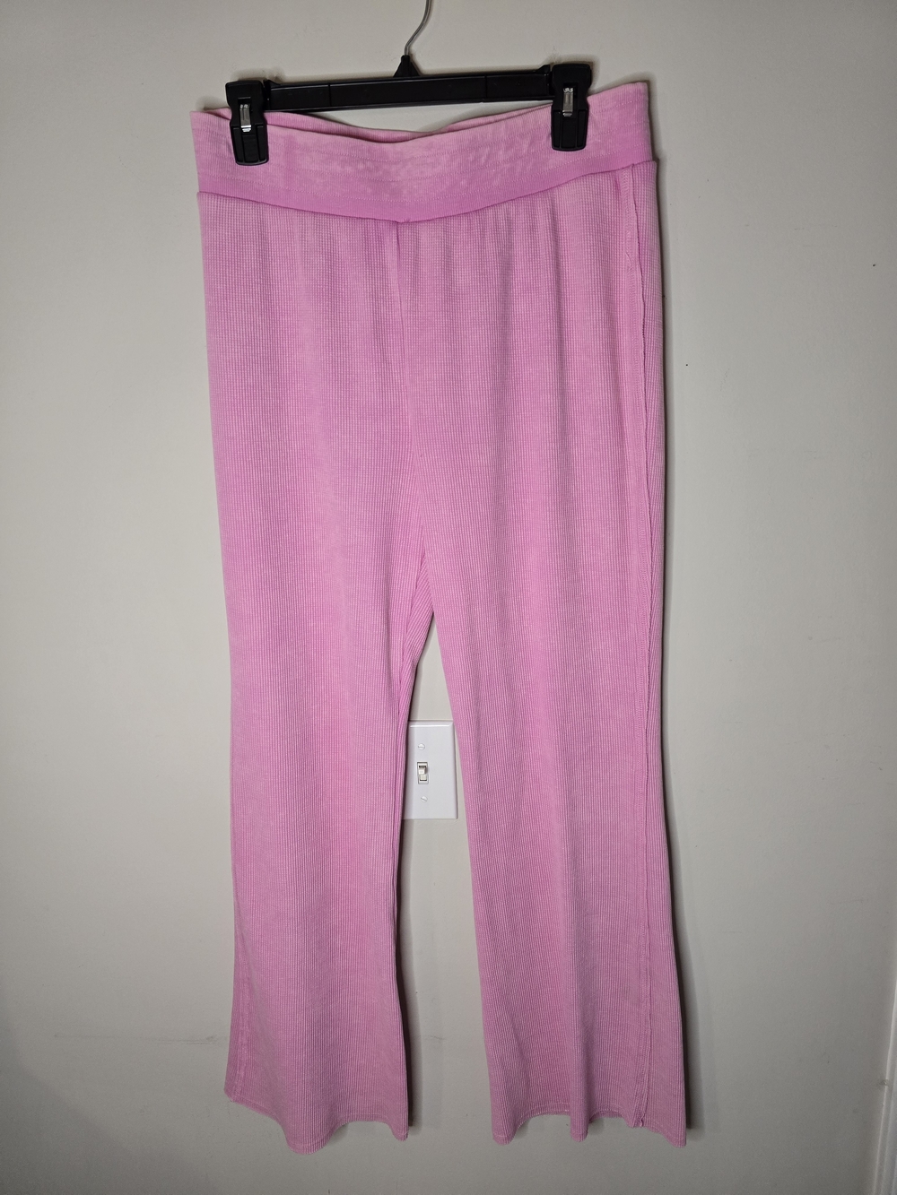 Sunnyside By Sundry Pink Ribbed Pull-On Track Pants